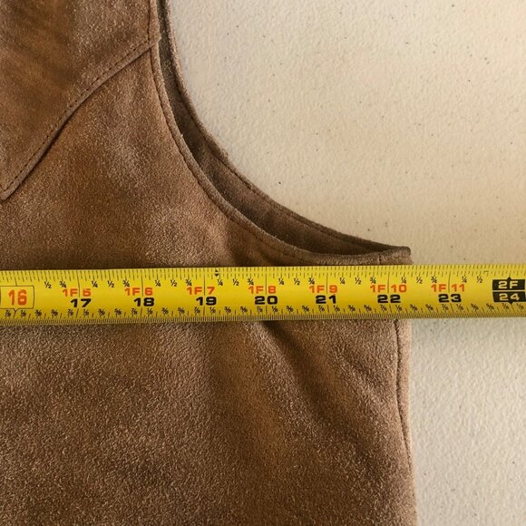 Adler Leather Manufacturing Co Vintage Size 42 Suede Sherpa Lined Vest Jacket - Picture 12 of 15